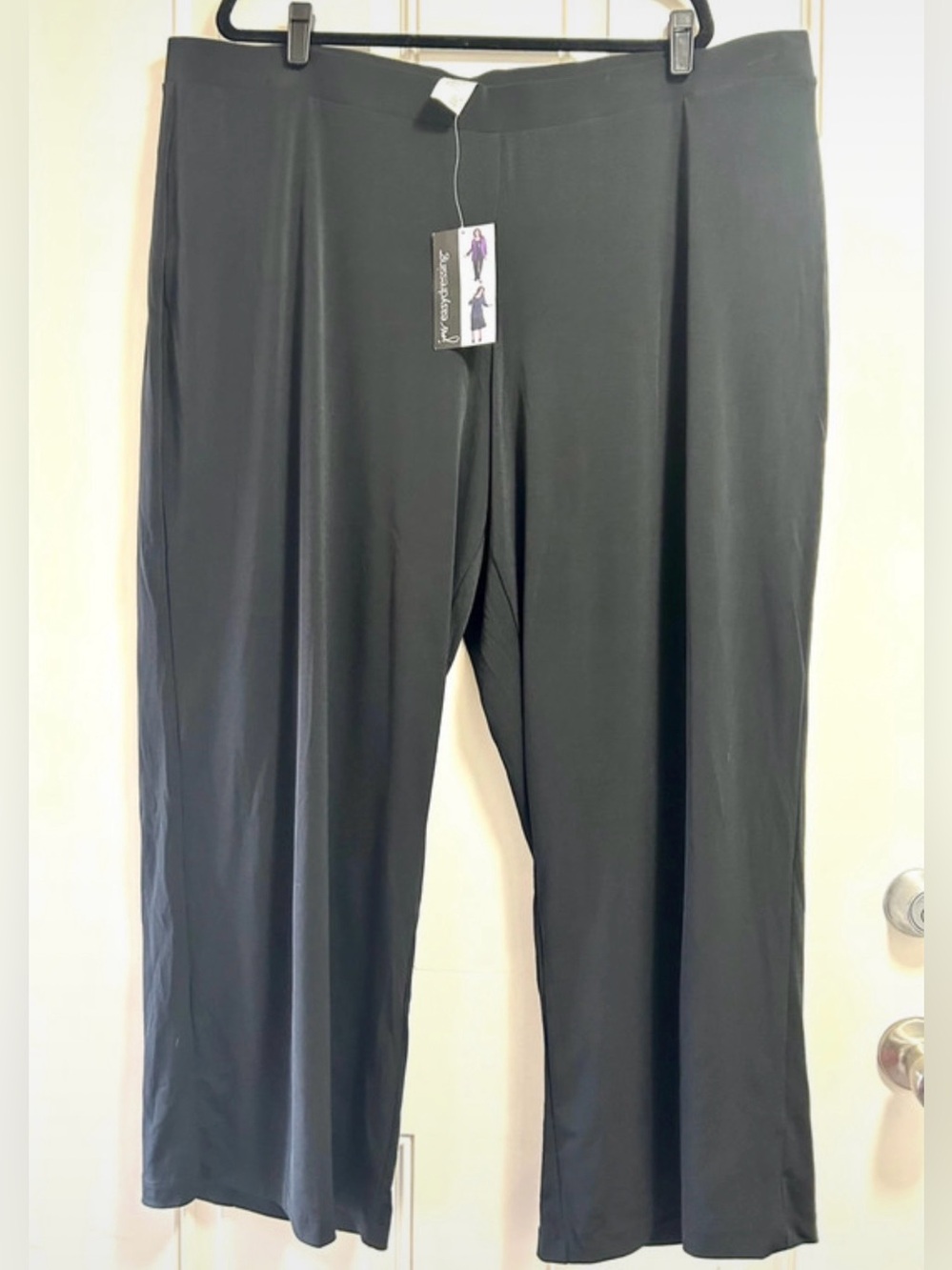 NWT Black Wide-Leg Pull-On Pants